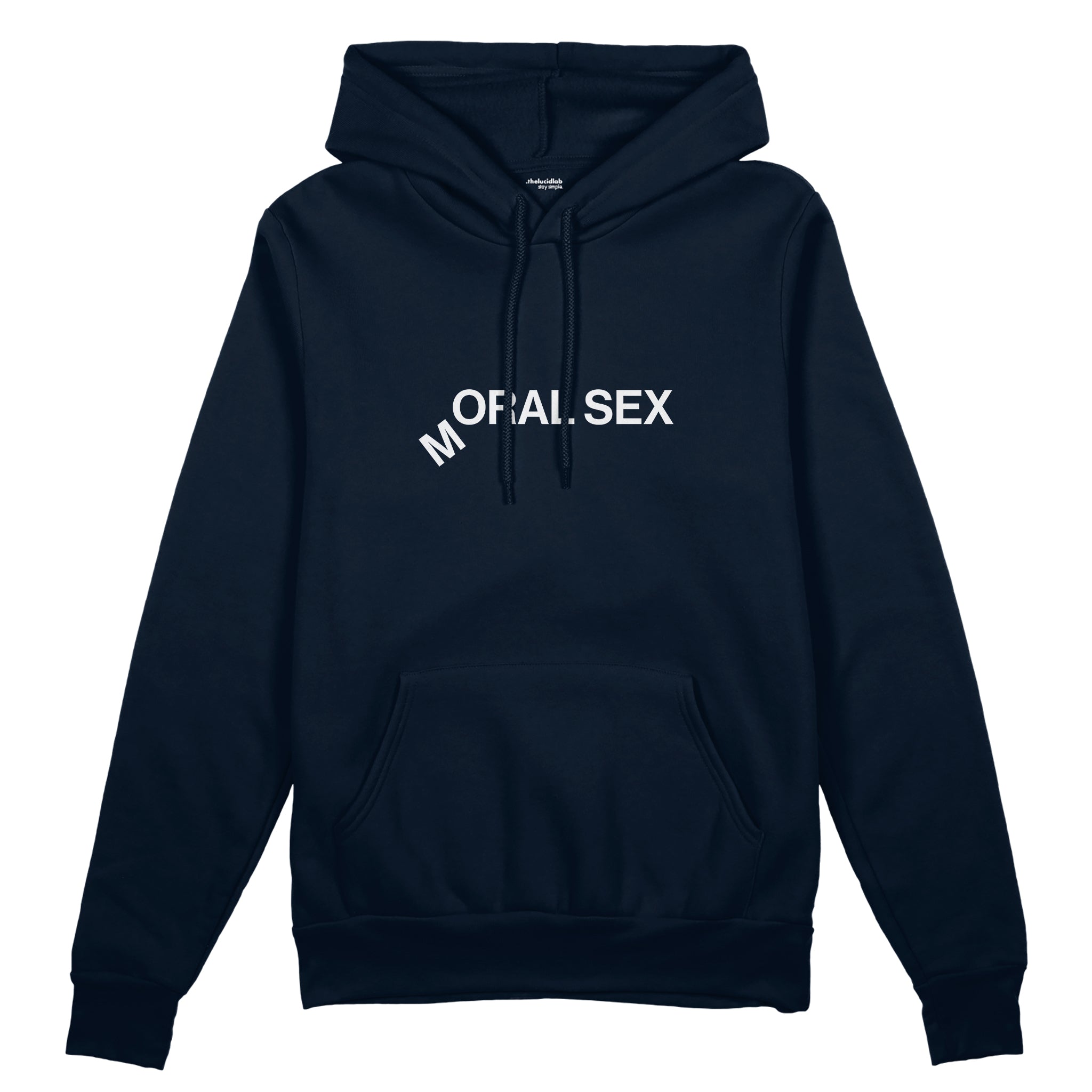 Moral Sex Oversize Hoodie - Lacivert - ön görünüm