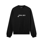 Moral Sex Oversize Sweatshirt - Siyah - ön görünüm
