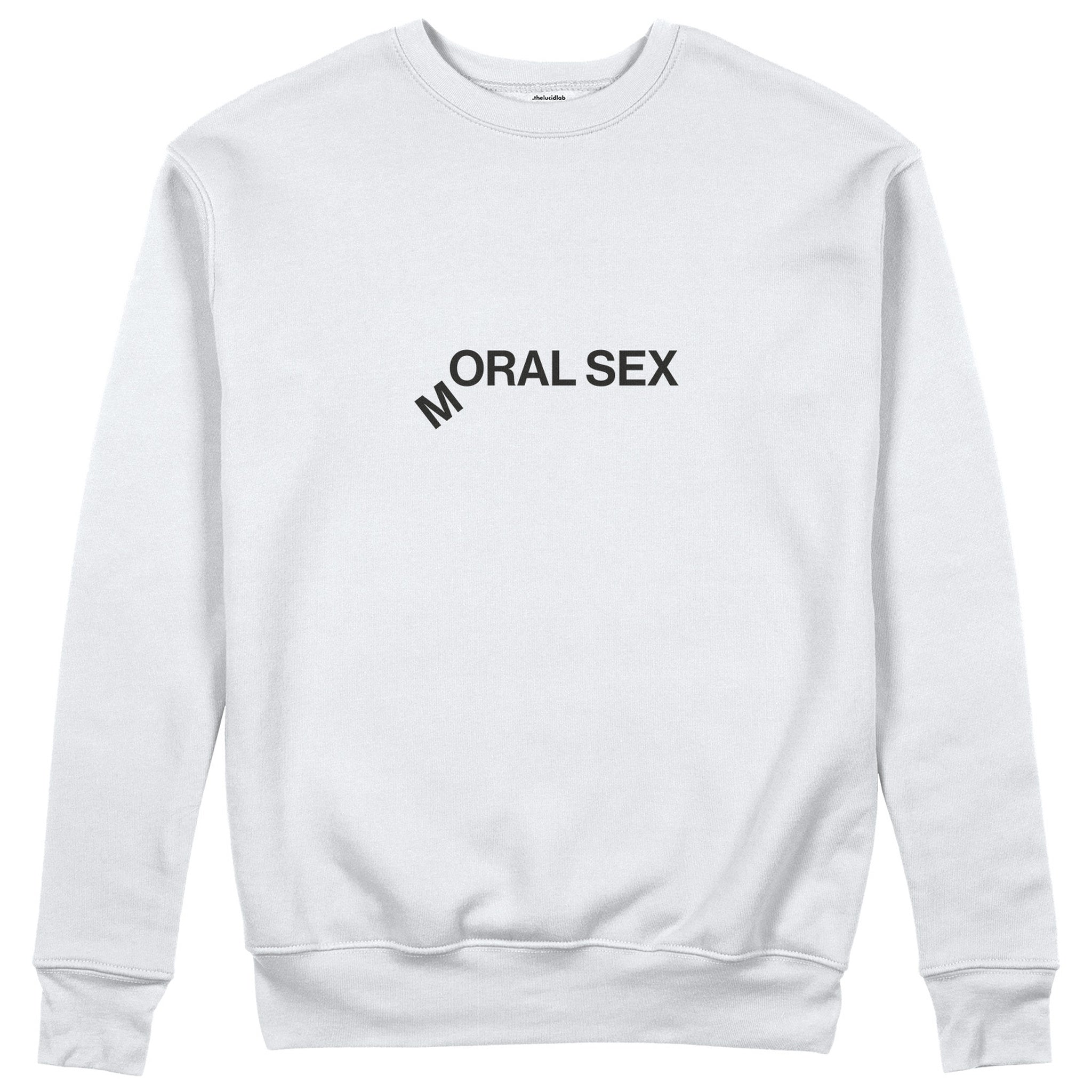 Moral Sex Sweatshirt - Beyaz - ön görünüm