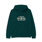 Moral Support Hoodie - Koyu Yeşil - ön görünüm
