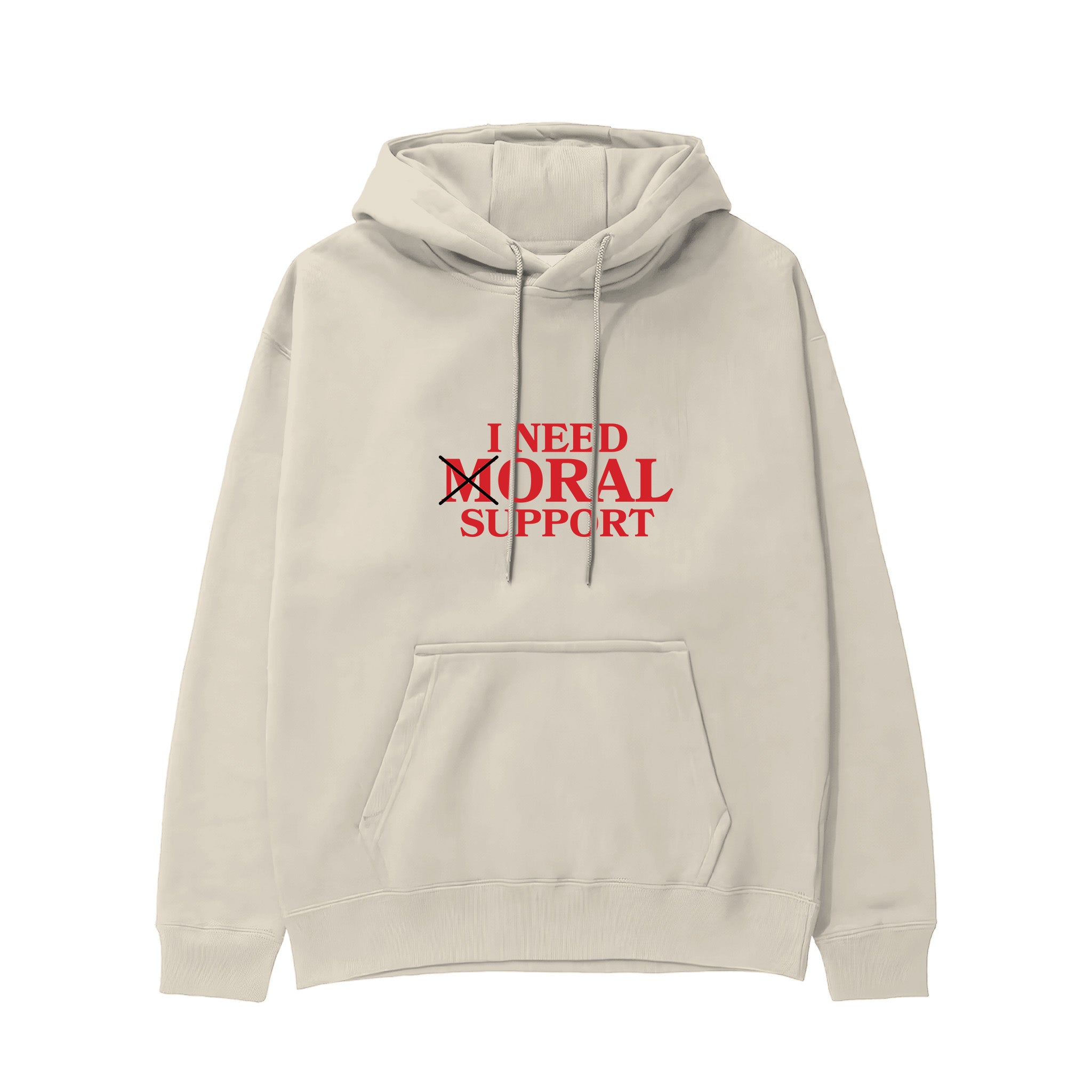 Moral Support Hoodie - Krem - ön görünüm