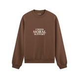 Moral Support Oversize Sweatshirt - Kahverengi - ön görünüm