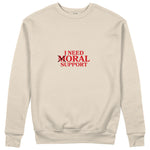 Moral Support Sweatshirt - Bej - ön görünüm