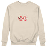 Moral Support Sweatshirt - Bej - ön görünüm