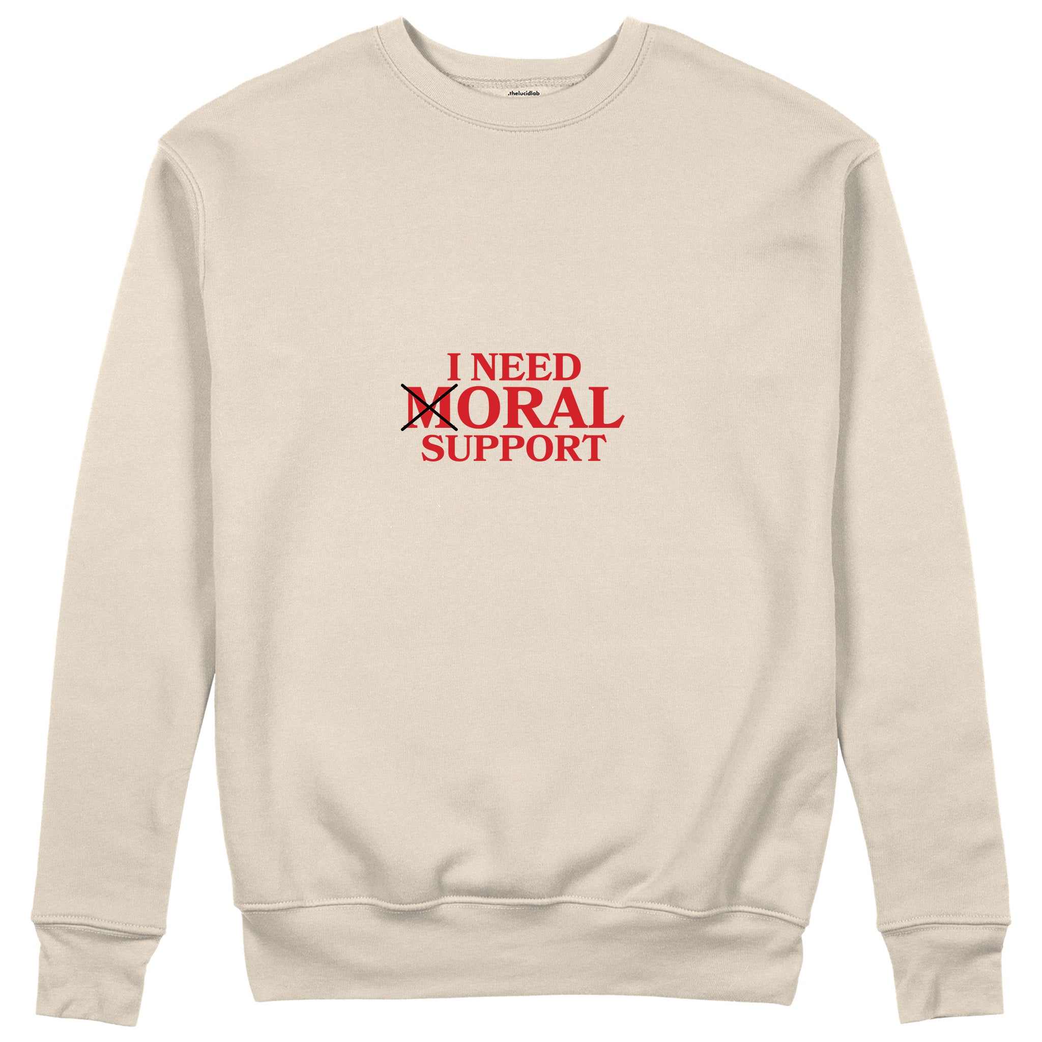 Moral Support Sweatshirt - Bej - ön görünüm