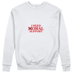 Moral Support Sweatshirt - Beyaz - ön görünüm