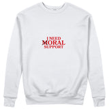 Moral Support Sweatshirt - Beyaz - ön görünüm