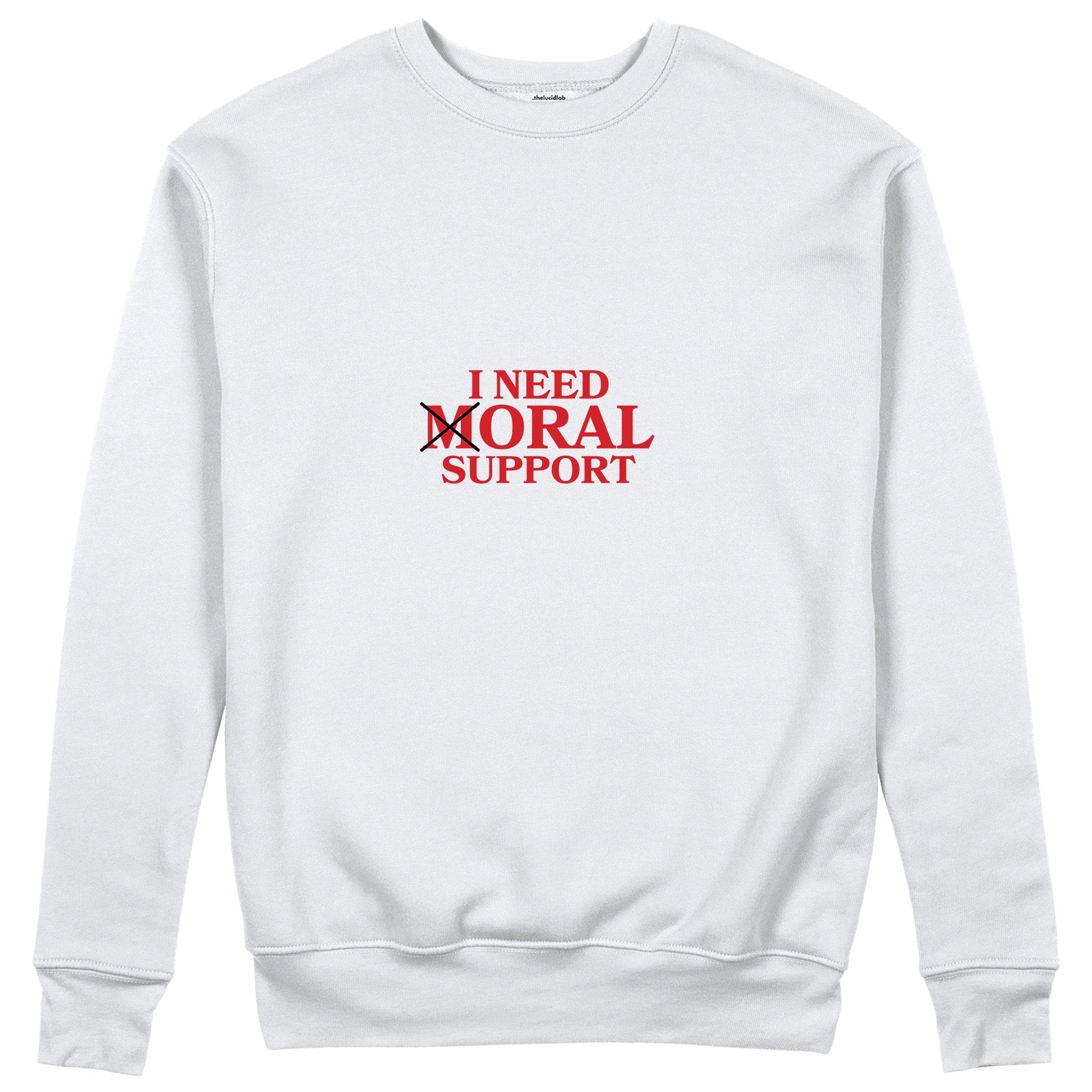 Moral Support Sweatshirt - Beyaz - ön görünüm