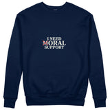 Moral Support Sweatshirt - Lacivert - ön görünüm