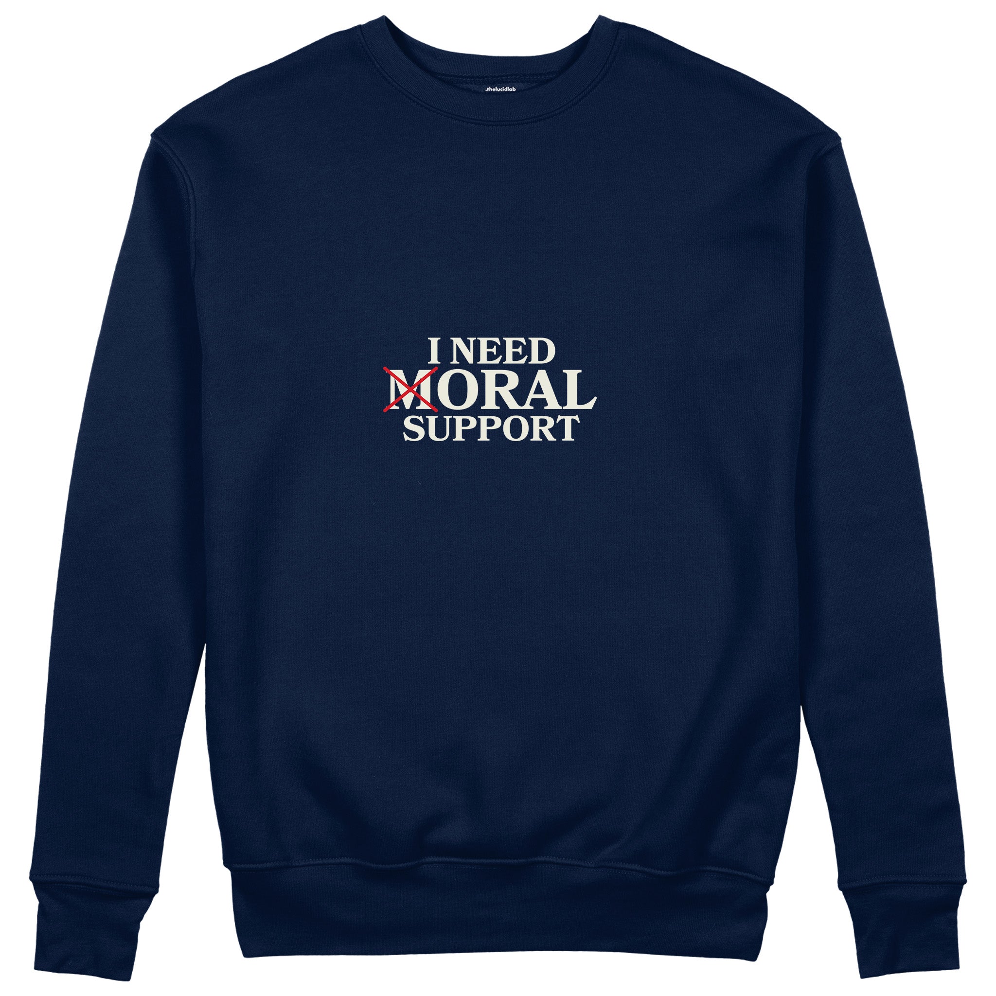 Moral Support Sweatshirt - Lacivert - ön görünüm