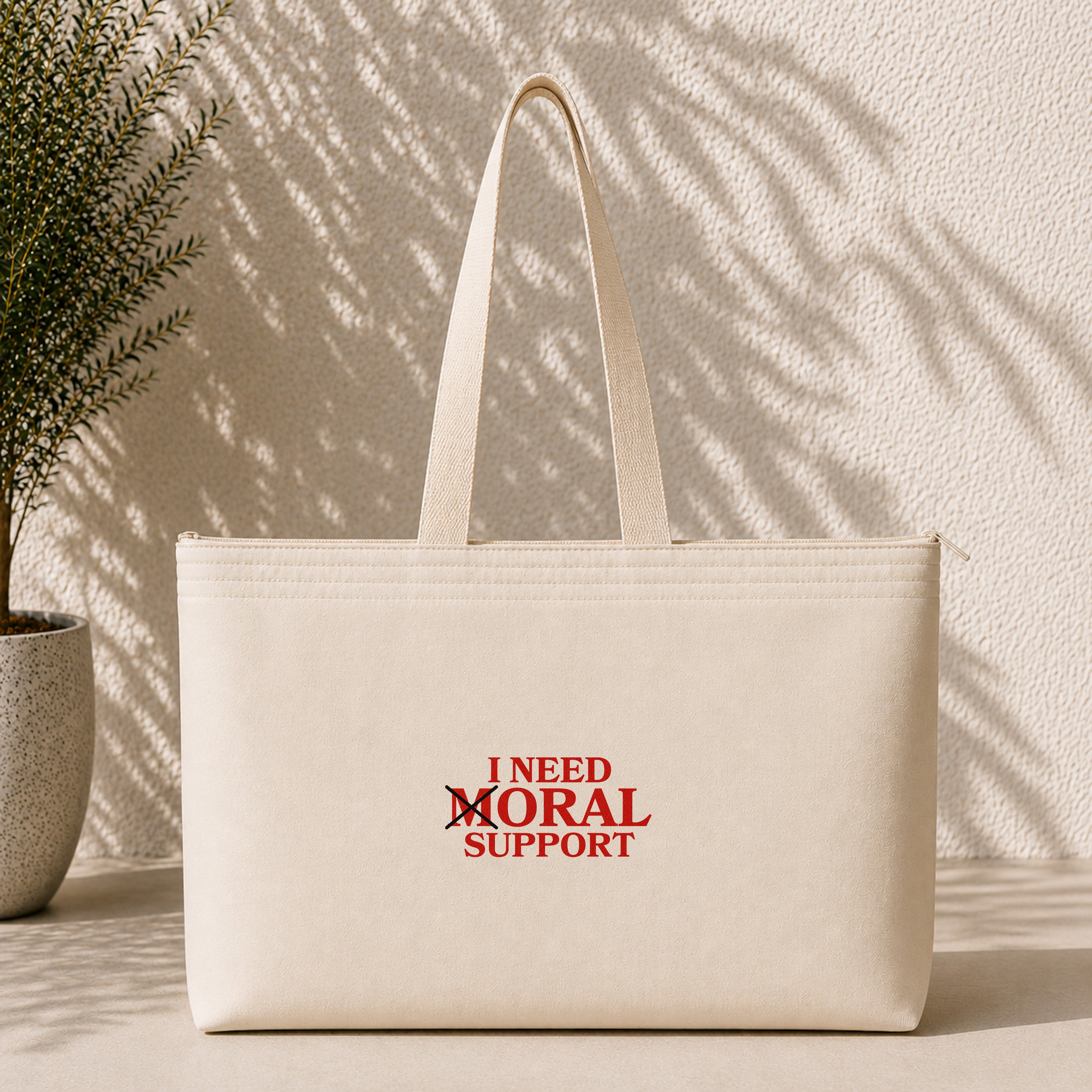 Moral Support Weekend Tote Bag – ön görünüm