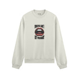 Mouths Can't Get Pregnant Oversize Sweatshirt - Beyaz - ön görünüm