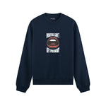 Mouths Can't Get Pregnant Oversize Sweatshirt - Lacivert - ön görünüm