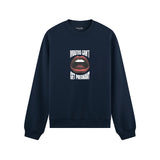 Mouths Can't Get Pregnant Oversize Sweatshirt - Lacivert - ön görünüm