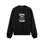 Mouths Can't Get Pregnant Oversize Sweatshirt - Siyah - ön görünüm