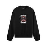 Mouths Can't Get Pregnant Oversize Sweatshirt - Siyah - ön görünüm