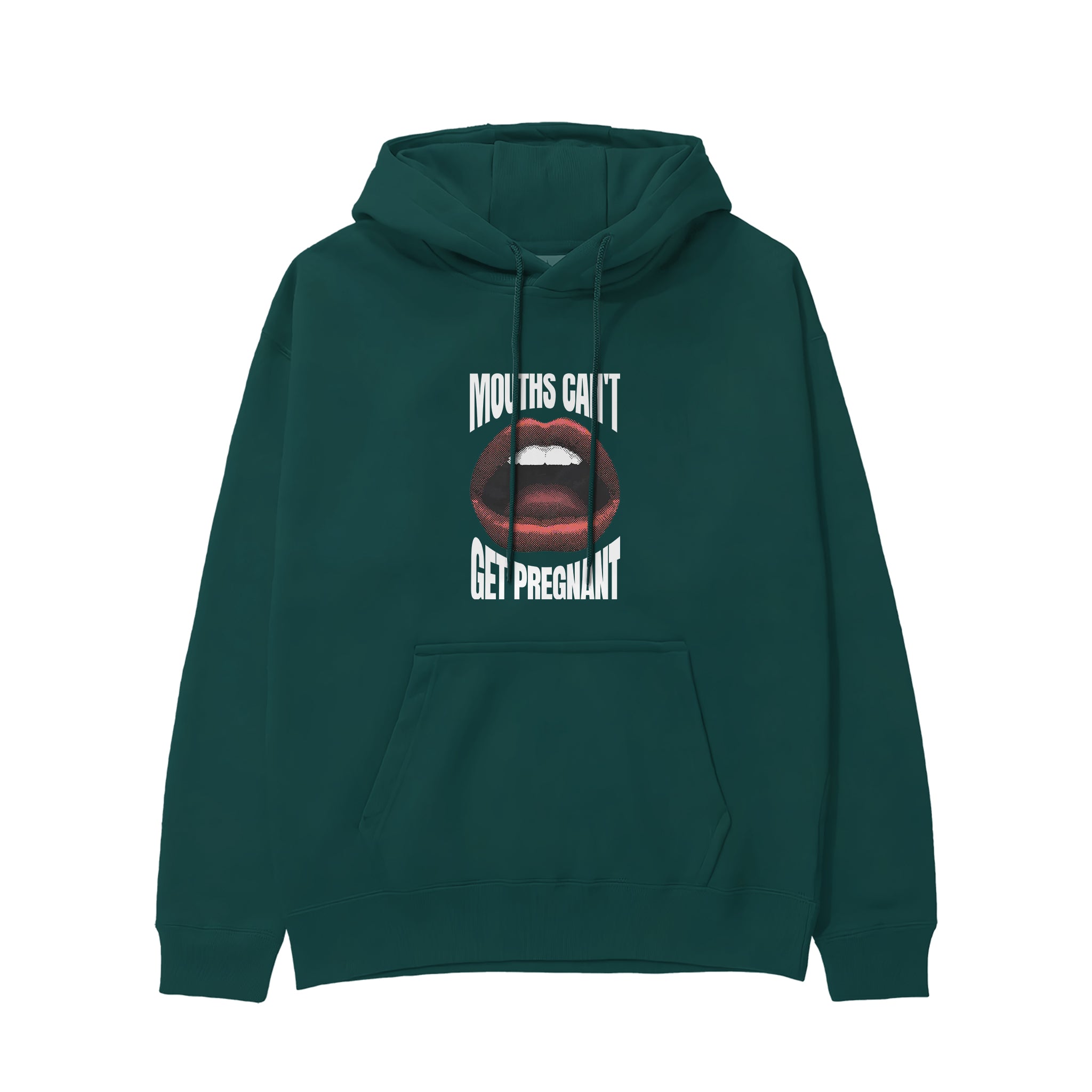 Mouths Can't Get Pregnant Hoodie - Antrasit - ön görünüm