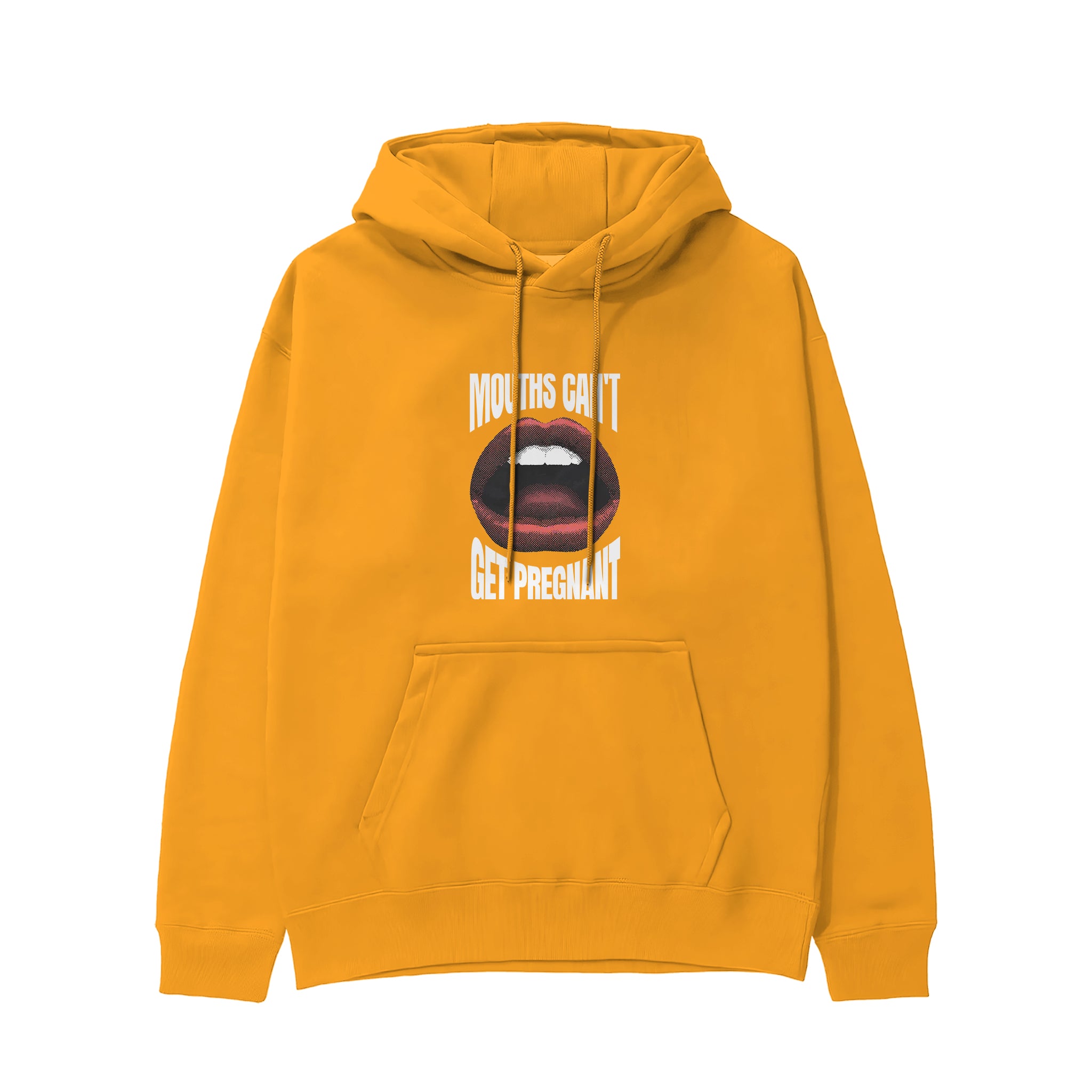 Mouths Can't Get Pregnant Hoodie - Turuncu - ön görünüm