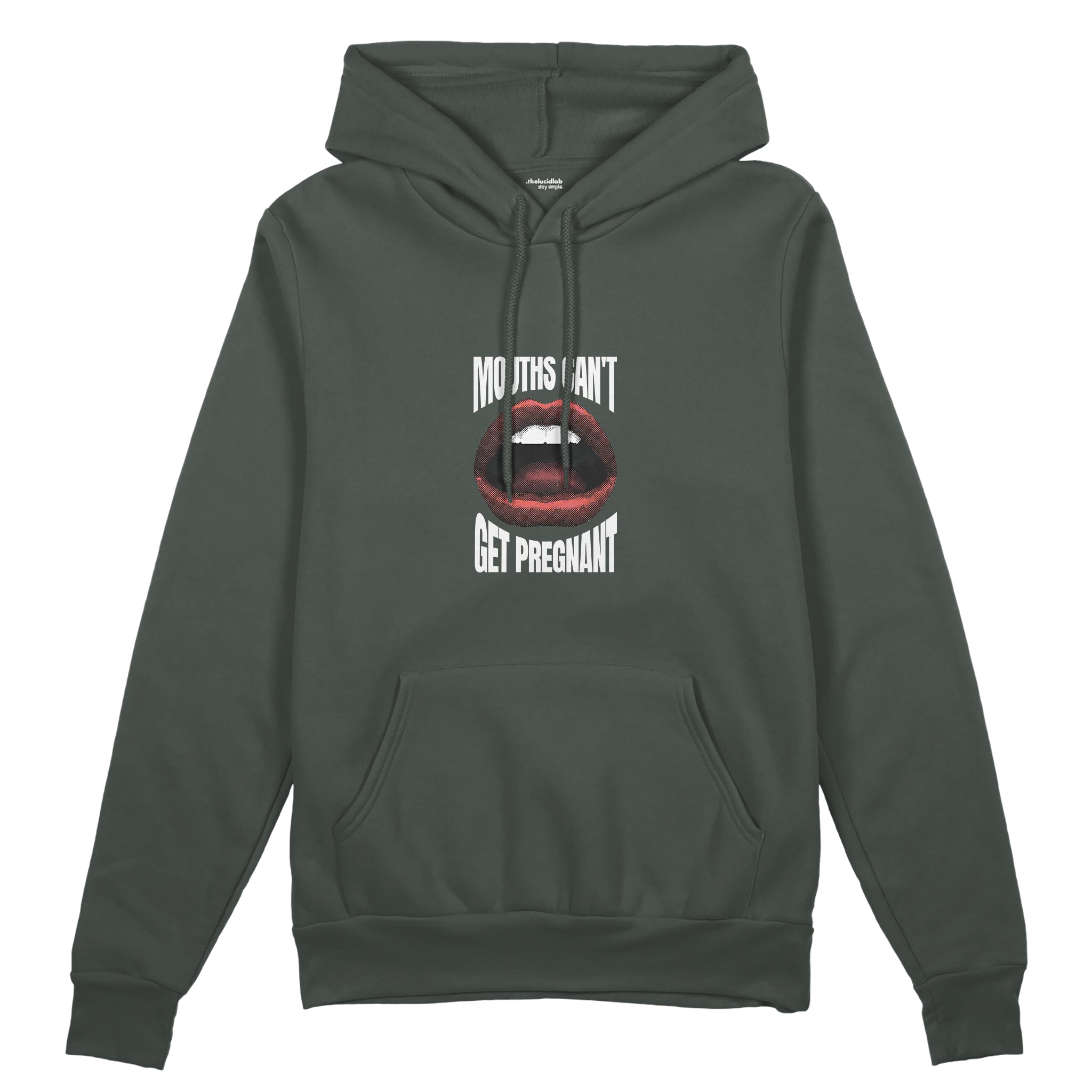 Mouths Can't Get Pregnant Oversize Hoodie - Antrasit - ön görünüm