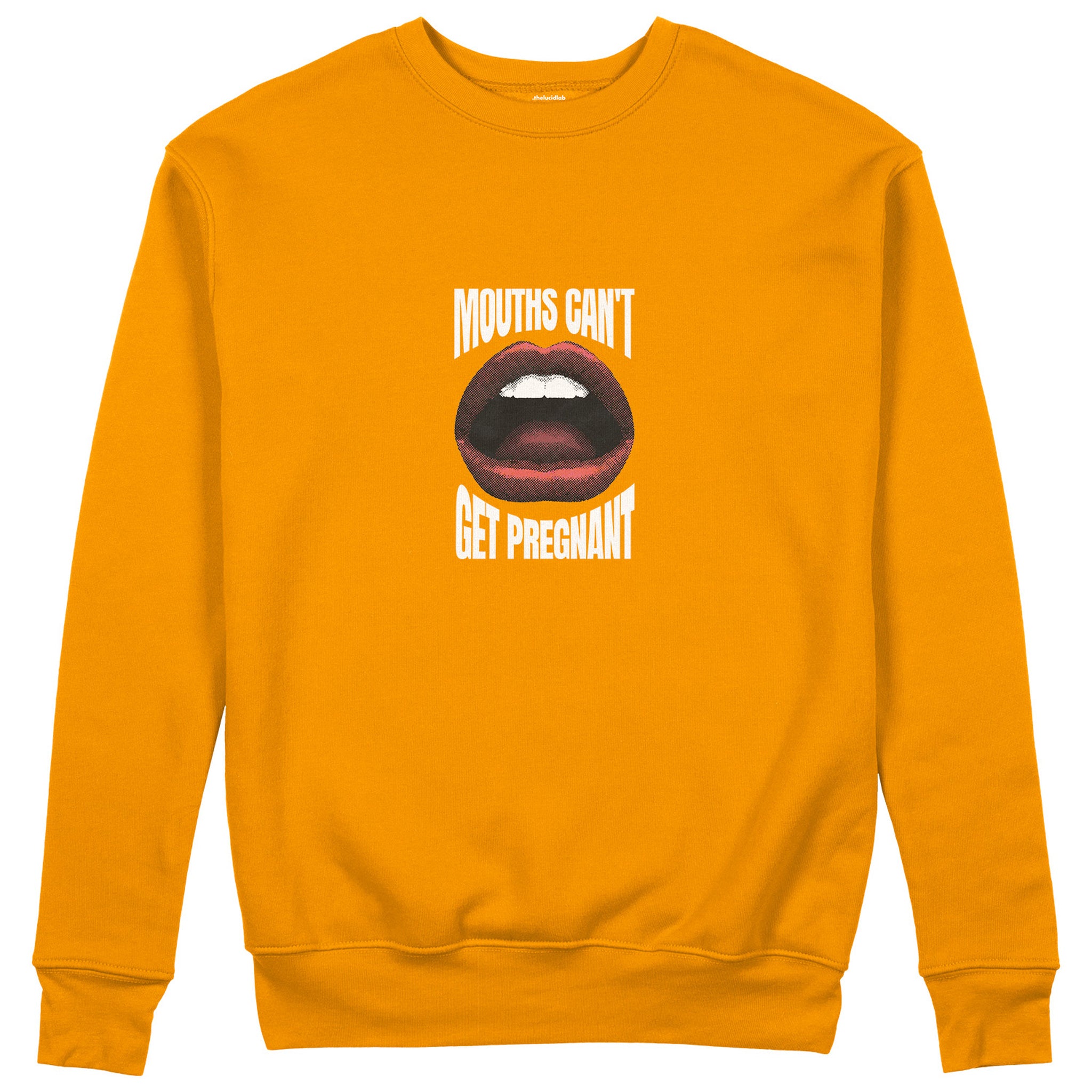 Mouths Can't Get Pregnant Sweatshirt - Turuncu - ön görünüm