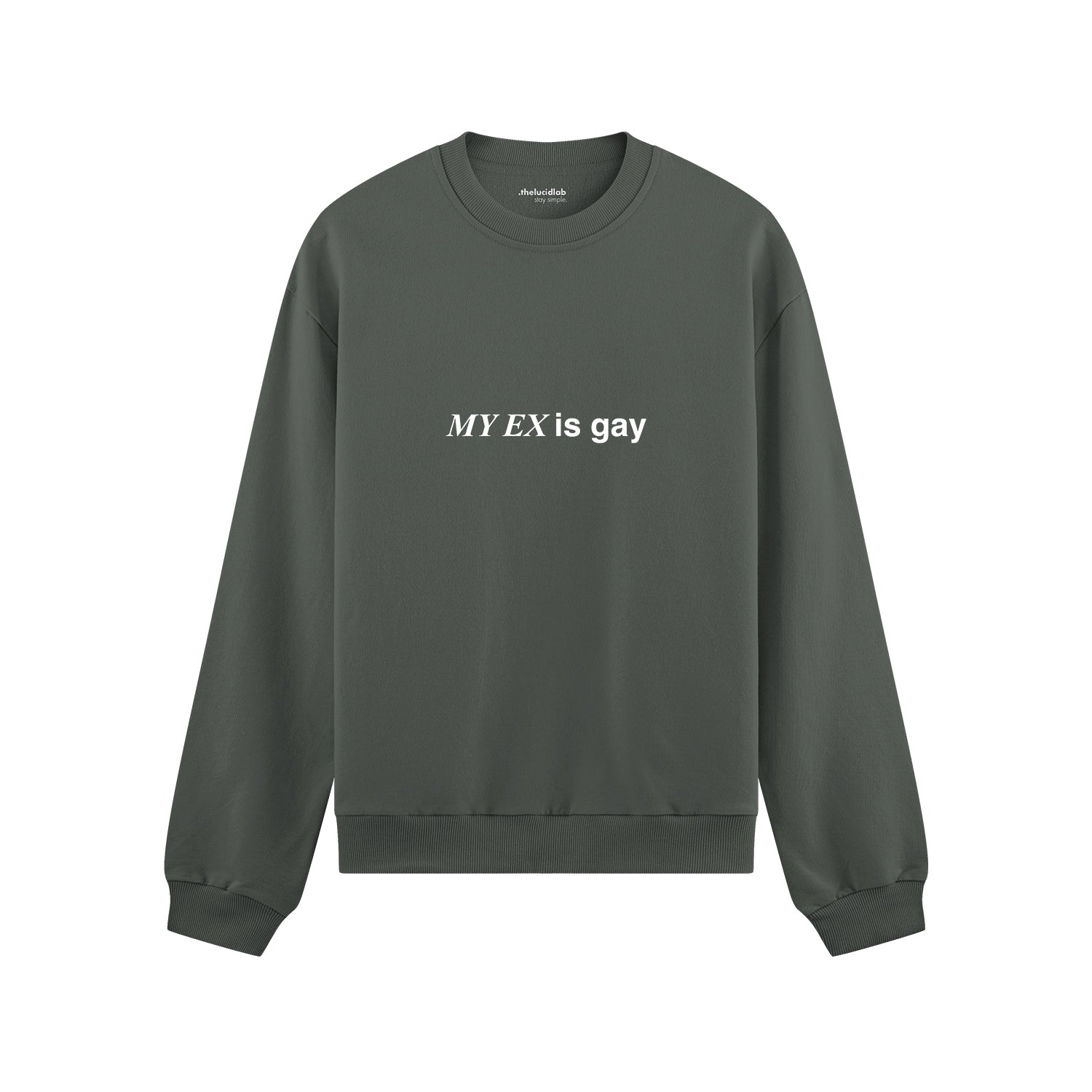 My Ex Is Gay Oversize Sweatshirt - Antrasit - ön görünüm