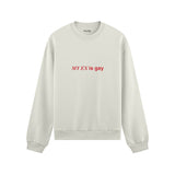 My Ex Is Gay Oversize Sweatshirt - Beyaz - ön görünüm