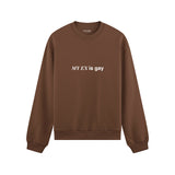 My Ex Is Gay Oversize Sweatshirt - Kahverengi - ön görünüm
