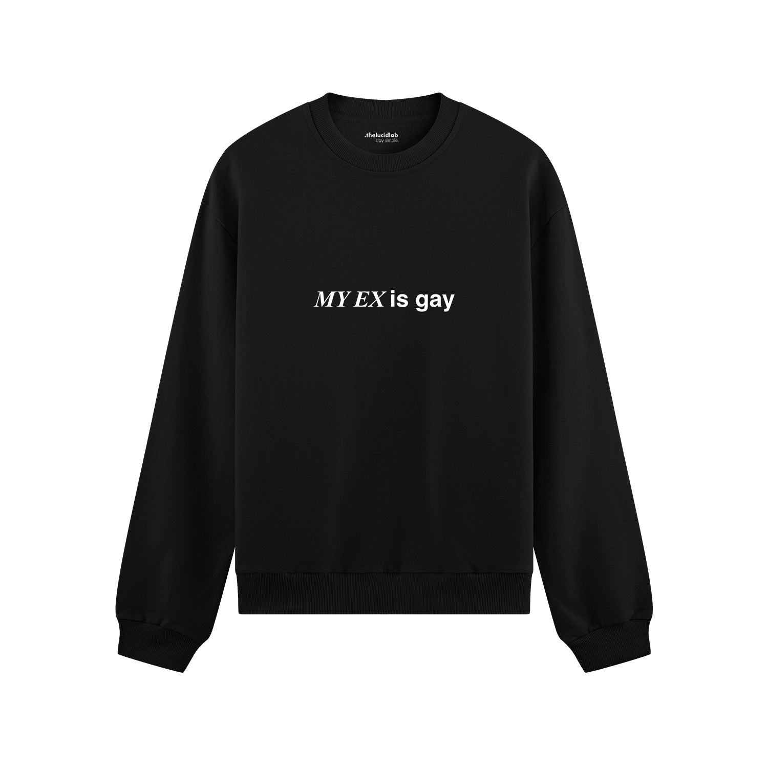My Ex Is Gay Oversize Sweatshirt - Siyah - ön görünüm