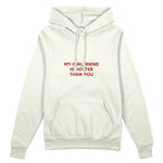 My Girlfriend Is Hotter Oversize Hoodie - Beyaz - ön görünüm