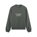 My Girlfriend Is Hotter Oversize Sweatshirt - Antrasit - ön görünüm