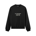 My Girlfriend Is Hotter Oversize Sweatshirt - Siyah - ön görünüm