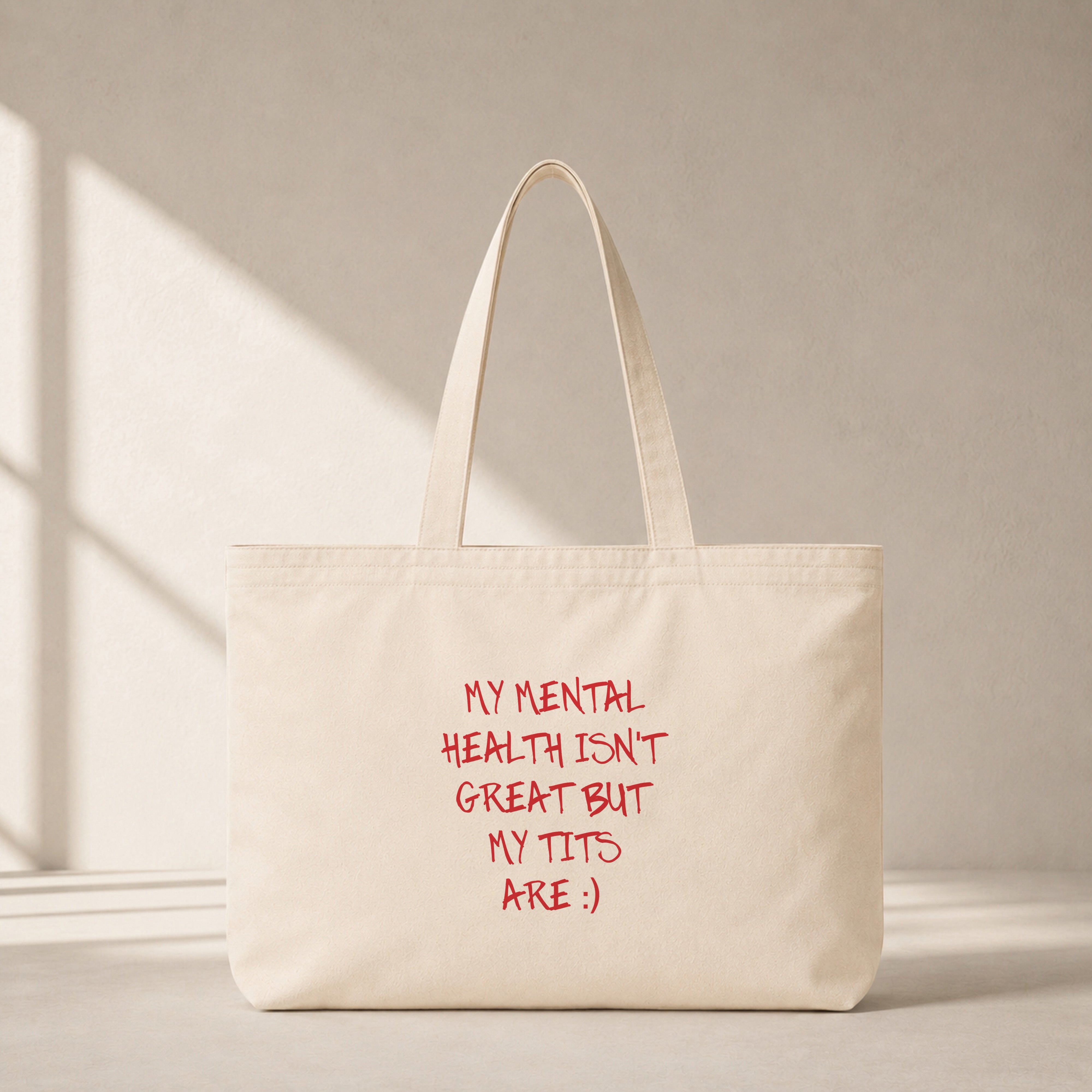 My Mental Health Club Tote Bag – ön görünüm