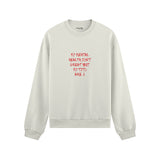 My Mental Health Oversize Sweatshirt - Beyaz - ön görünüm