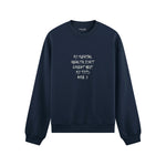 My Mental Health Oversize Sweatshirt - Lacivert - ön görünüm