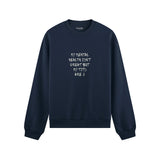 My Mental Health Oversize Sweatshirt - Lacivert - ön görünüm