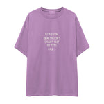 My Mental Health Oversize Tişört - Lila - ön görünüm
