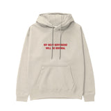 My Next Boyfriend Will Be Normal Hoodie - Krem - ön görünüm