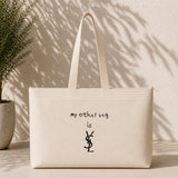 My Other Bag Is YSL Weekend Tote Bag – baskılı kanvas bez çanta