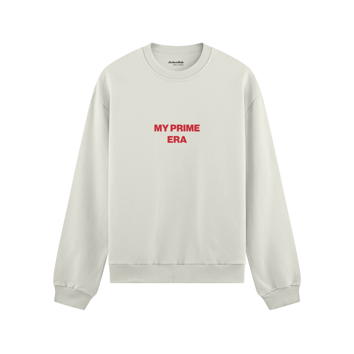 My Prime Era Oversize Sweatshirt - Beyaz - ön görünüm