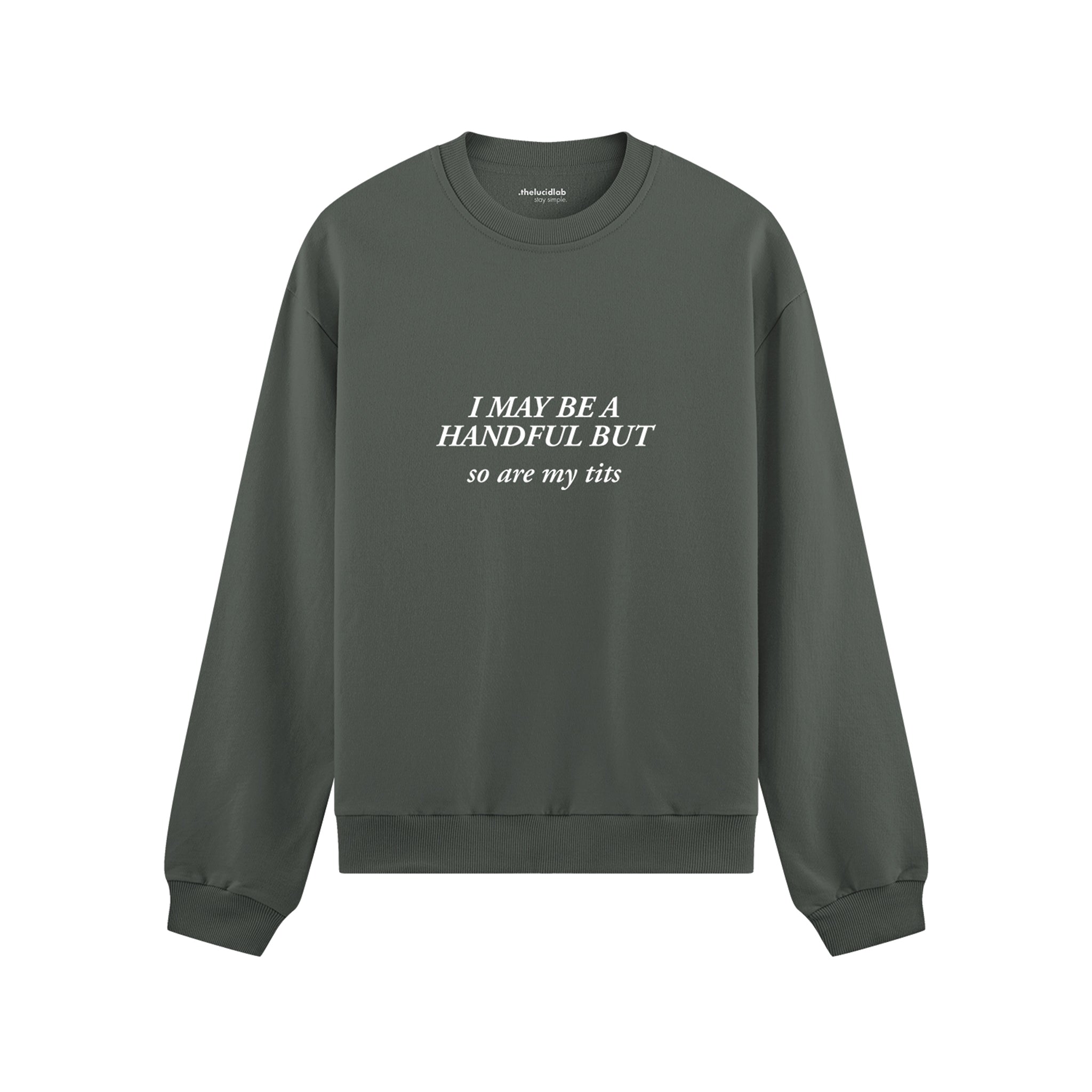 My Tits Oversize Sweatshirt - Antrasit - ön görünüm