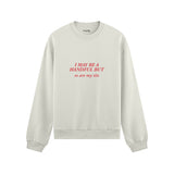 My Tits Oversize Sweatshirt - Beyaz - ön görünüm