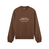 My Tits Oversize Sweatshirt - Kahverengi - ön görünüm