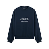 My Tits Oversize Sweatshirt - Lacivert - ön görünüm