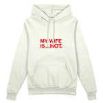My Wife Is PsycHOTic Oversize Hoodie - Beyaz - ön görünüm