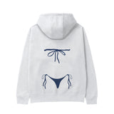 Navy Blue Bikini Hoodie - Beyaz - arka görünüm