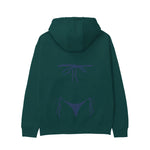 Navy Blue Bikini Hoodie - Koyu Yeşil - arka görünüm