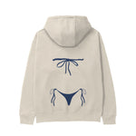 Navy Blue Bikini Hoodie - Krem - arka görünüm