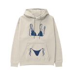 Navy Blue Bikini Hoodie - Krem - ön görünüm