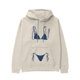 Navy Blue Bikini Hoodie - Krem - ön görünüm