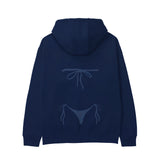 Navy Blue Bikini Hoodie - Lacivert - arka görünüm